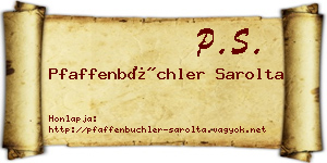 Pfaffenbüchler Sarolta névjegykártya