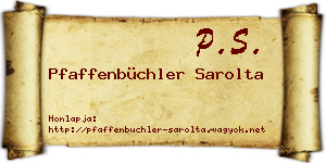 Pfaffenbüchler Sarolta névjegykártya