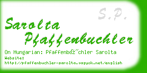 sarolta pfaffenbuchler business card
